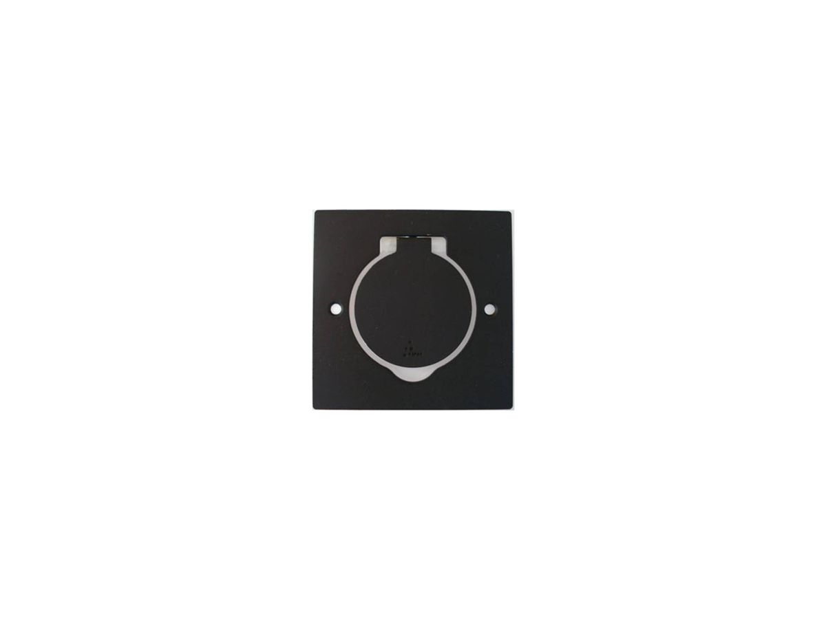 Montageset Arnould ART zu Bodensteckdose, eckig, leer, Zamak, schwarz matt