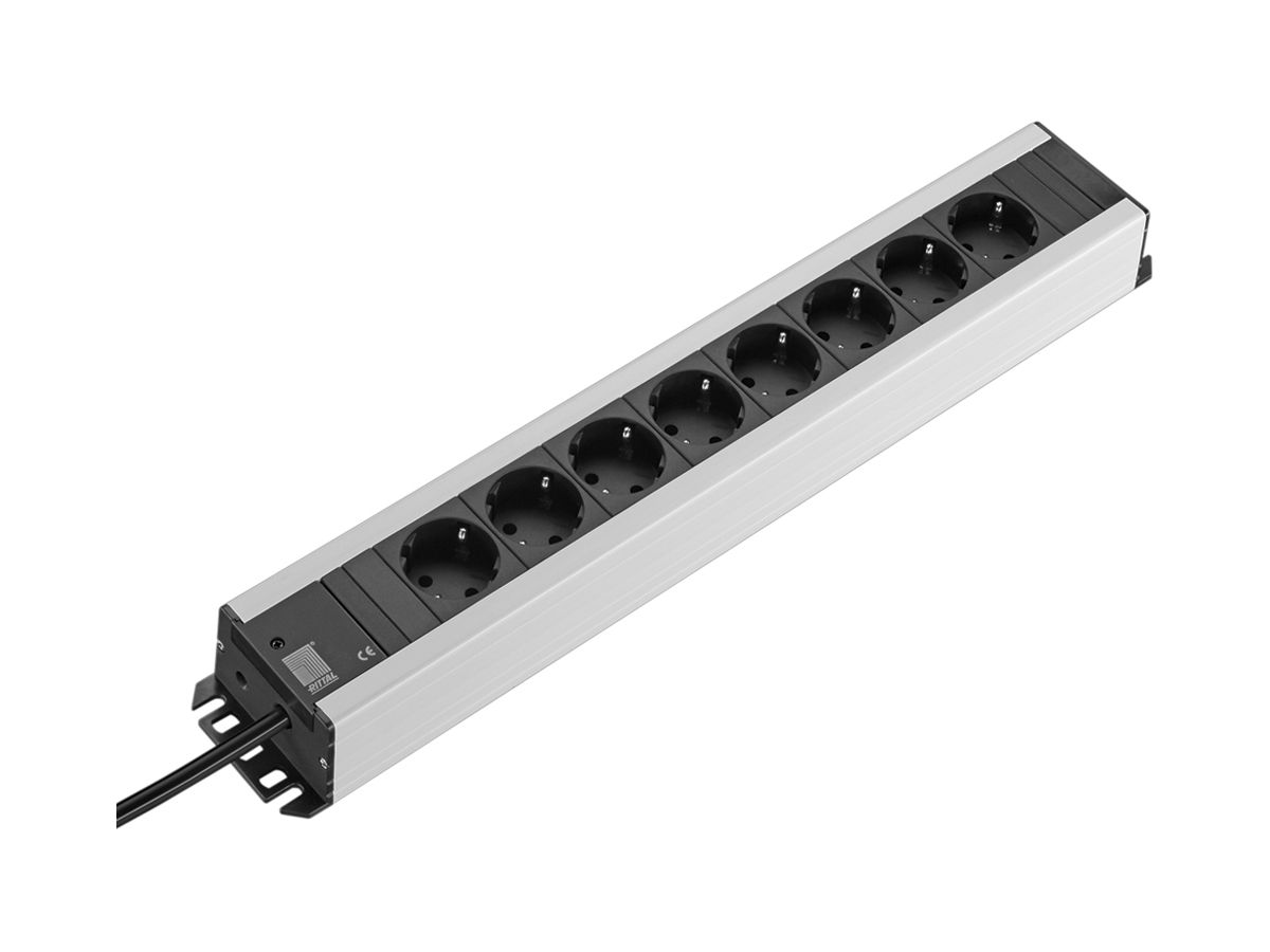 Steckdosenleiste Rittal DK 7000.630 19" 2HE 230VAC/16A 8×SCHUKO