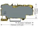 Durchgangsklemme WAGO Contact TOPJOB S 1×6/6×1.5mm² dunkelgrau/gelb