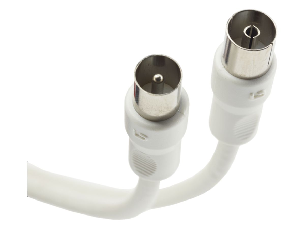 Empfänger-Anschlusskabel WISI SD55, 75 Ohm, 10m, Stecker+Kupplung gerade