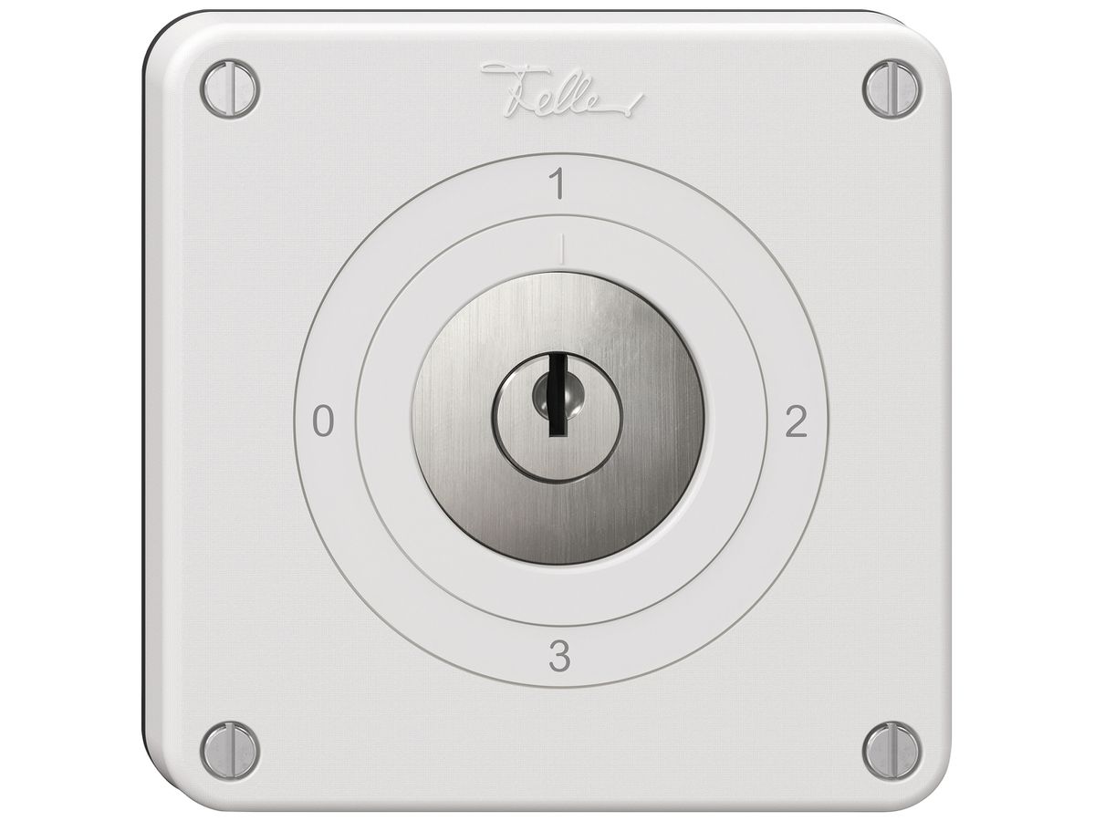 Schlüsselschalter NEVO SNAPFIX® Umschalter 16A 400V 0-1-2-3 ws