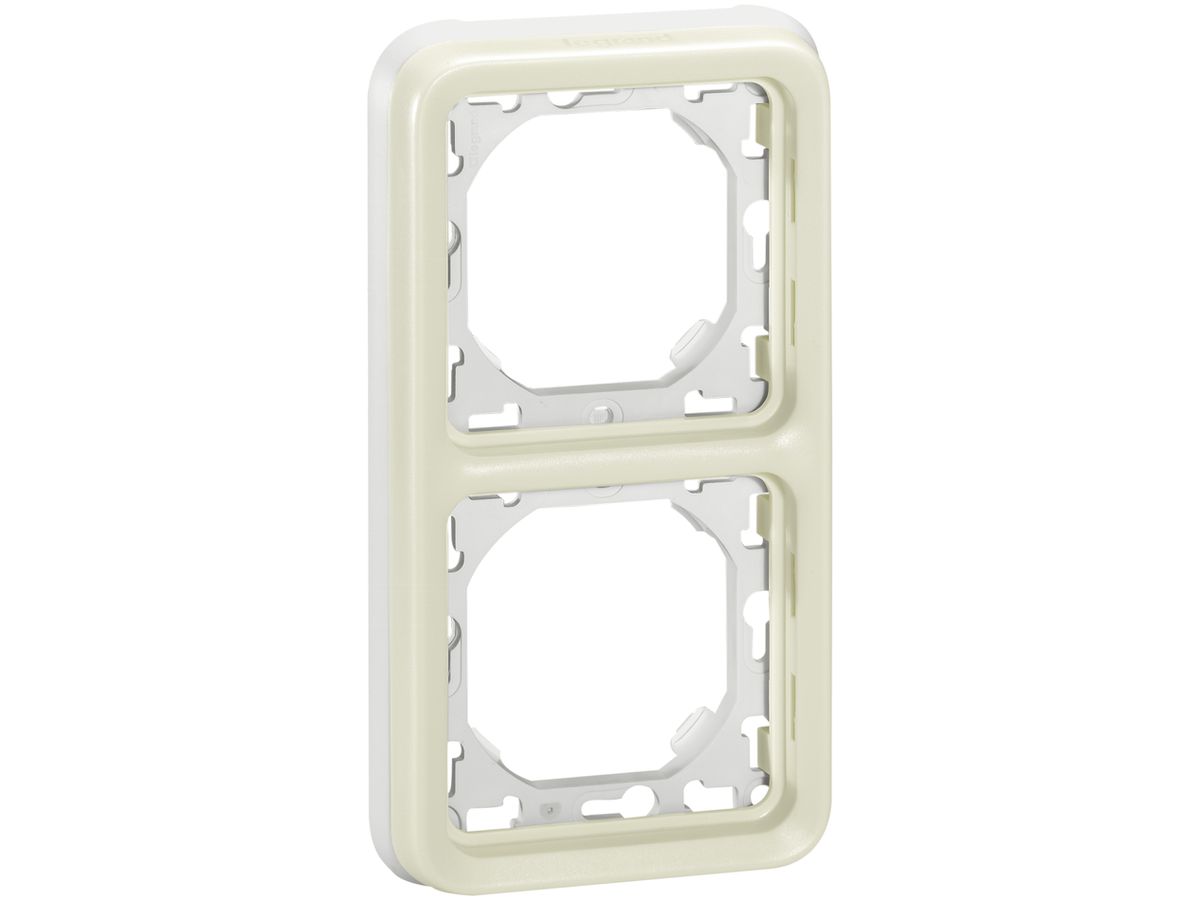 UP-Montageplatte PLEXO 2×1 weiss
