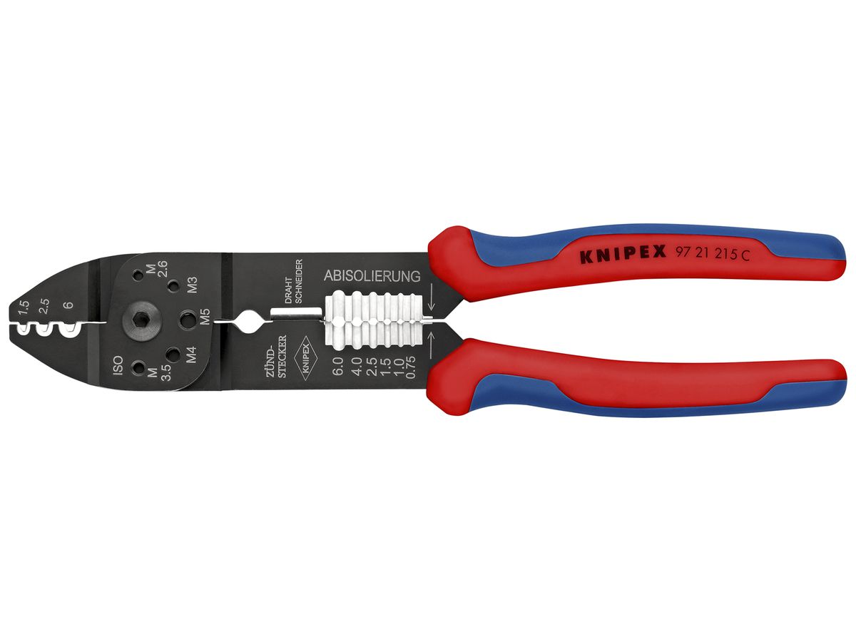 Crimpzange KNIPEX für unisolierte Kabelschuhe 215mm