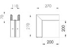 Ausseneck Bettermann GEK-K 70×110mm hellgrau