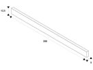 LED-Strahler-Set SLV NOBLO SPOT 19W 2250lm 927 32° DIM 1PH Ø50 ws mit Schiene