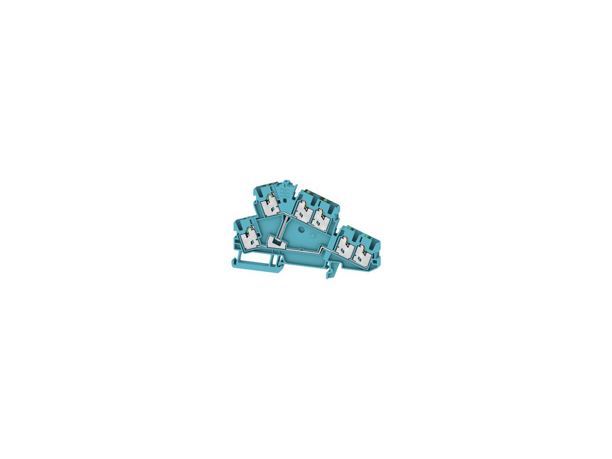 Durchgangs-Reihenklemme WM S2T 2.5 6C VL BL 2.5mm² 3×2 DIN35 bl