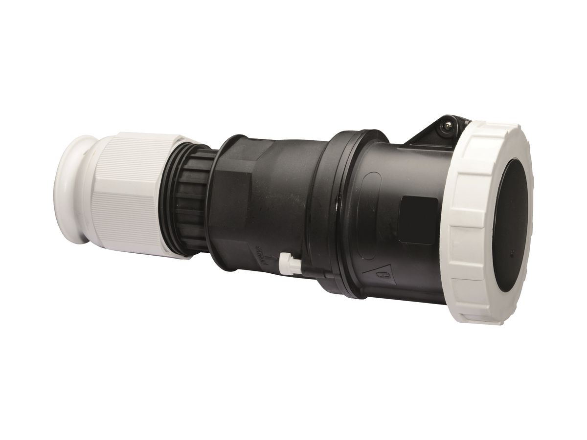 Kupplung CEE Bals 4P 125A 500V 7h schwarz IP67 vernickelt SK, TE-Plus
