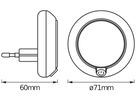 LED-Nachtlicht LDV LUNETTA ROUND 0.3W 3000K Lichtsensor weiss