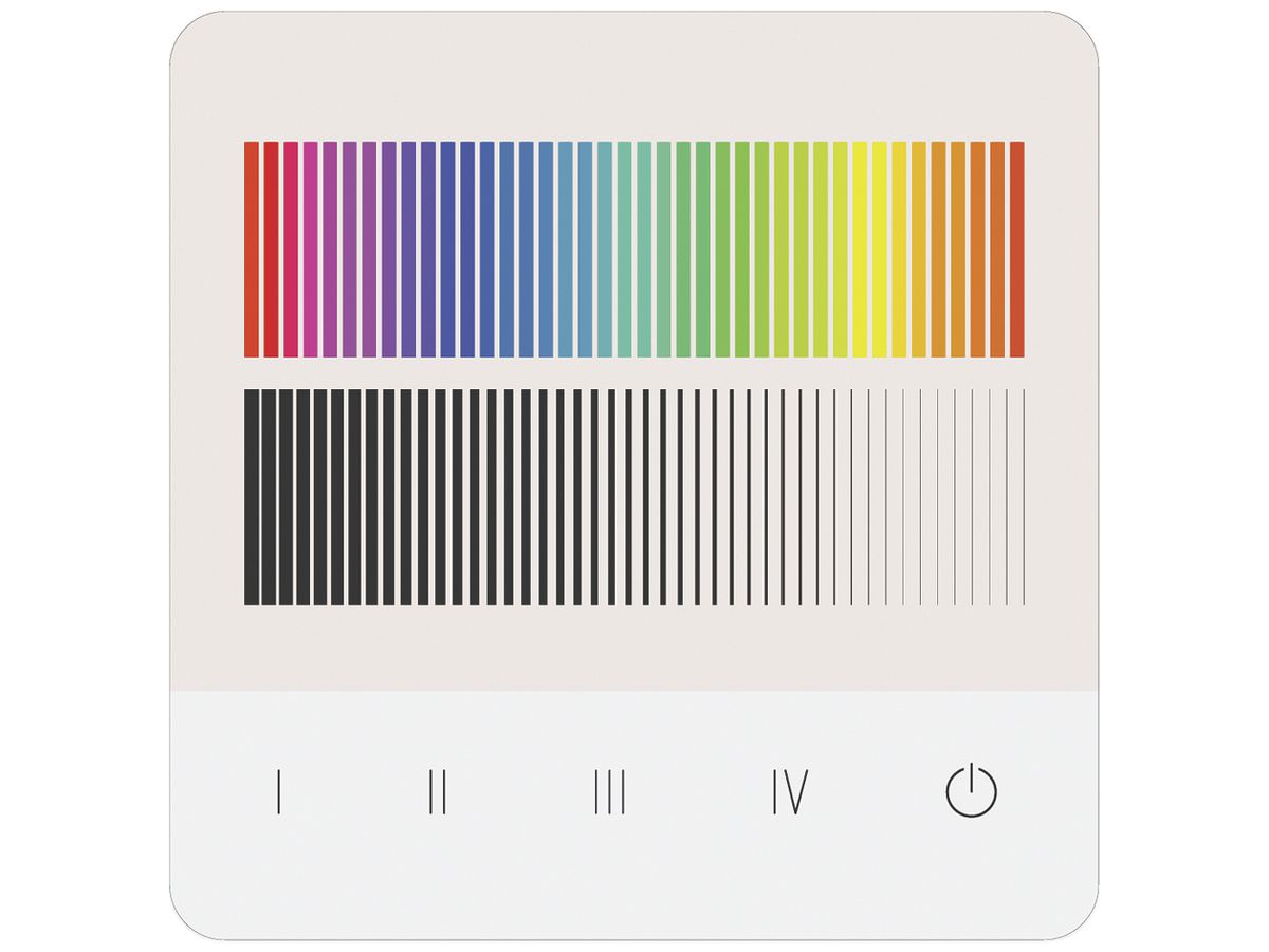Touchpanel Ervotech, DALI-2 Instanzen, 87×87×9.5mm, Dimmen, 4 Szenen, Farbe RGB