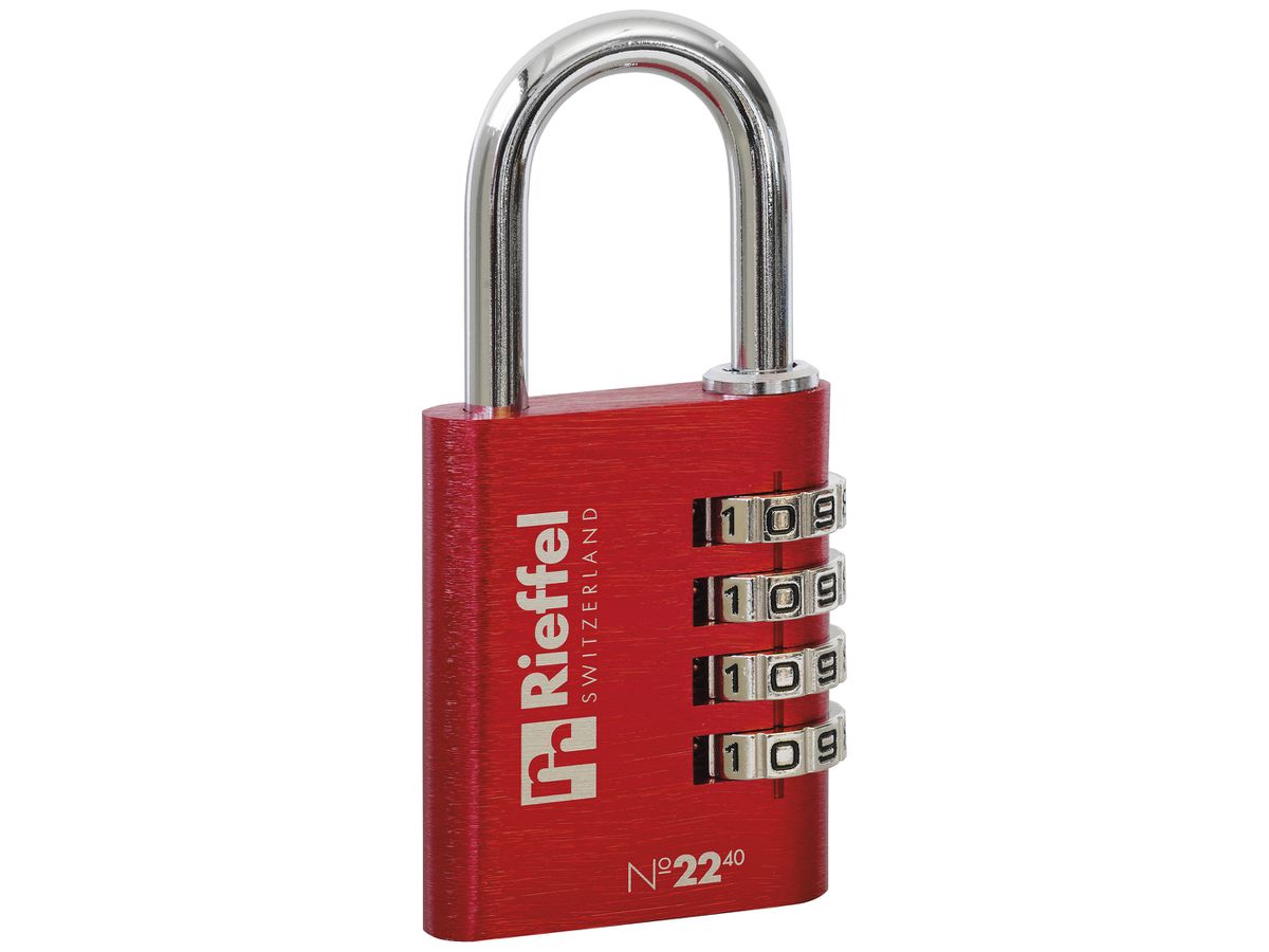 Vorhängeschloss Rieffel 22/40 Stahl 40×20mm rot