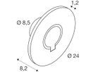 LED-Wandleuchte SLV I-RING 9.2W 670lm 3000K IP65 240mm anthrazit