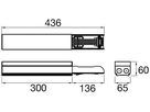 Einspeiser SLV Easylight FOB Durchgangsverdrahtung 5-polig weiss 436×65×60mm