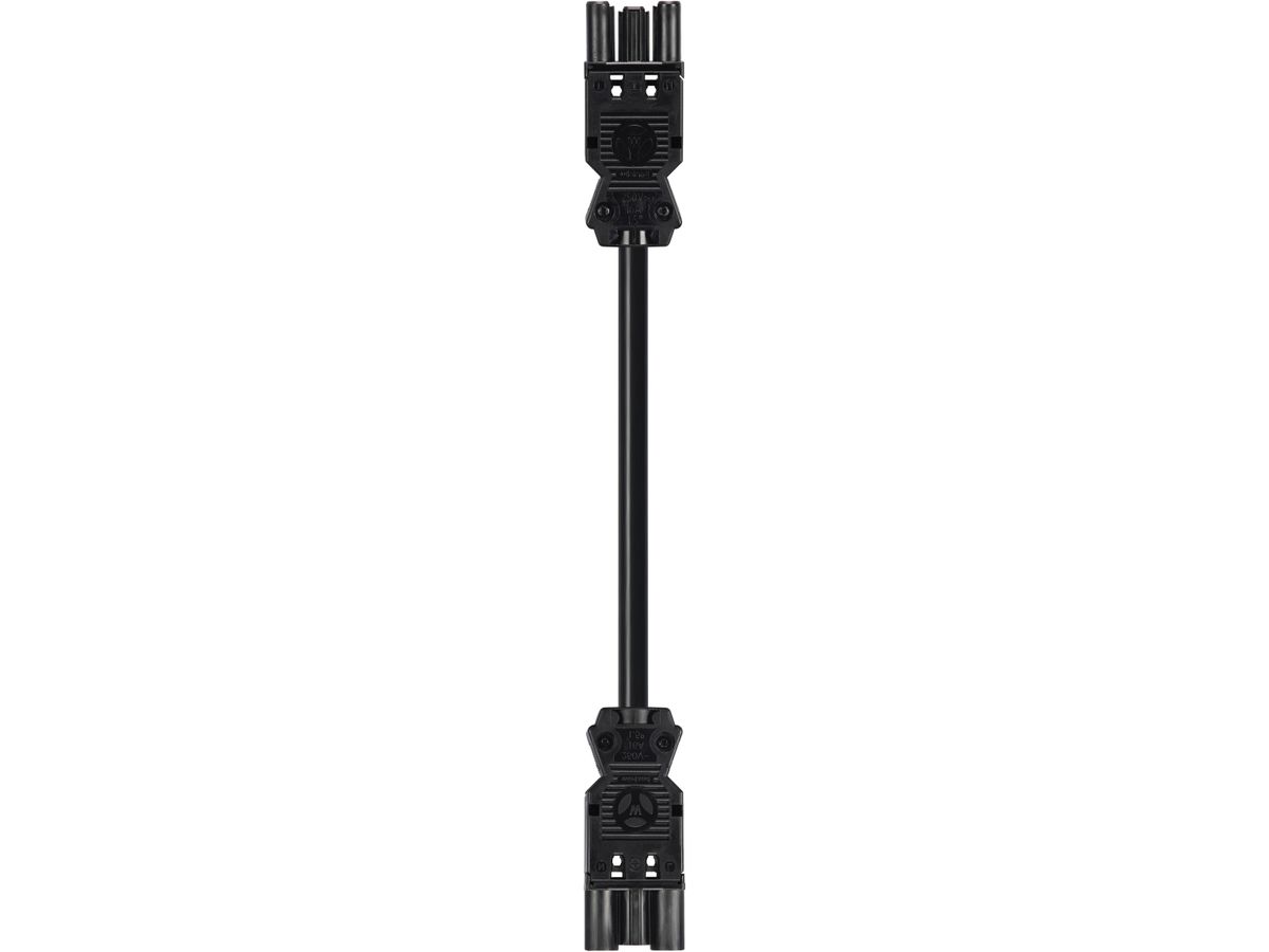 Verbindungsleitung Wieland GST18i3 3×1.5mm² 250V 16A 1m sz Stecker-Buchse Cca