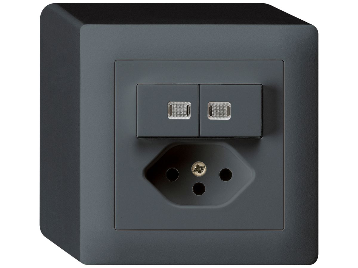 AP-Leuchtkombination 1/3+3/1P+T13 anthrazit kallysto 2 Linsen