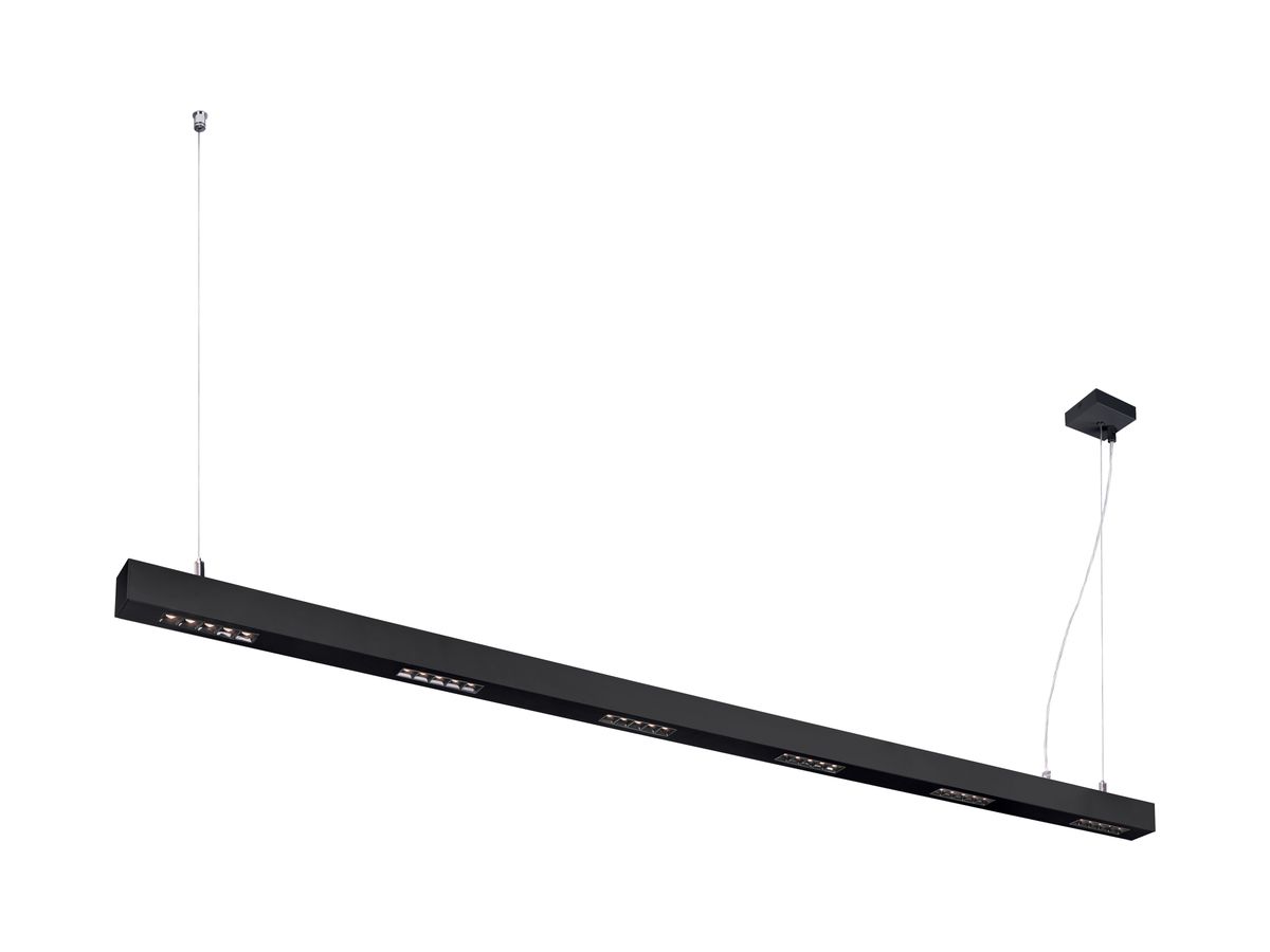 LED-Pendelleuchte SLV Q-LINE PD BAP 85W 3000K 4200lm 2000×60×60  30° schwarz
