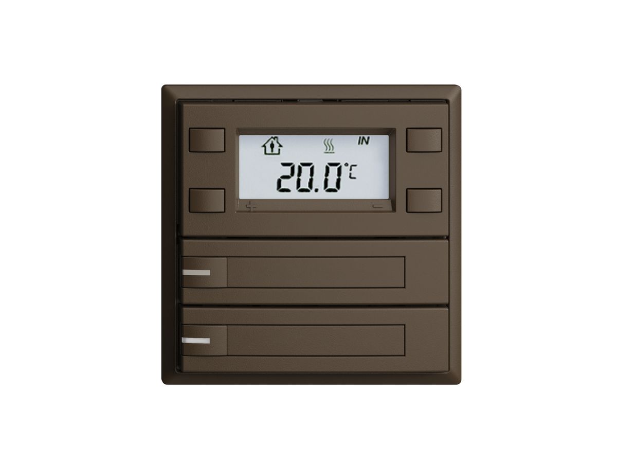 UP-RTH-Taster KNX 2-fach EDIZIOdue F coffee, mit Papier+LED RGB