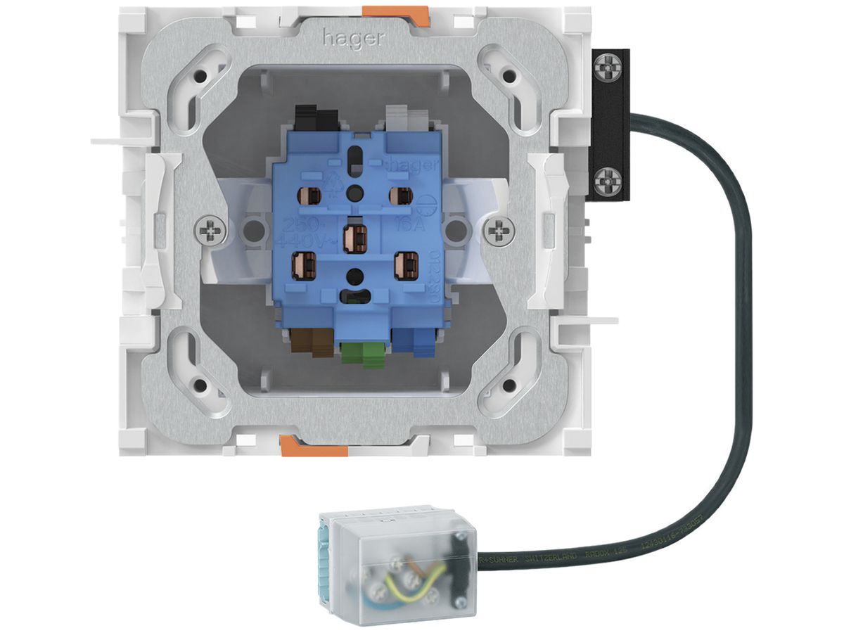 EB-Steckdose T15/25, Flachkabel-Anschl.Ecobus power, Td 5×2.5mm²