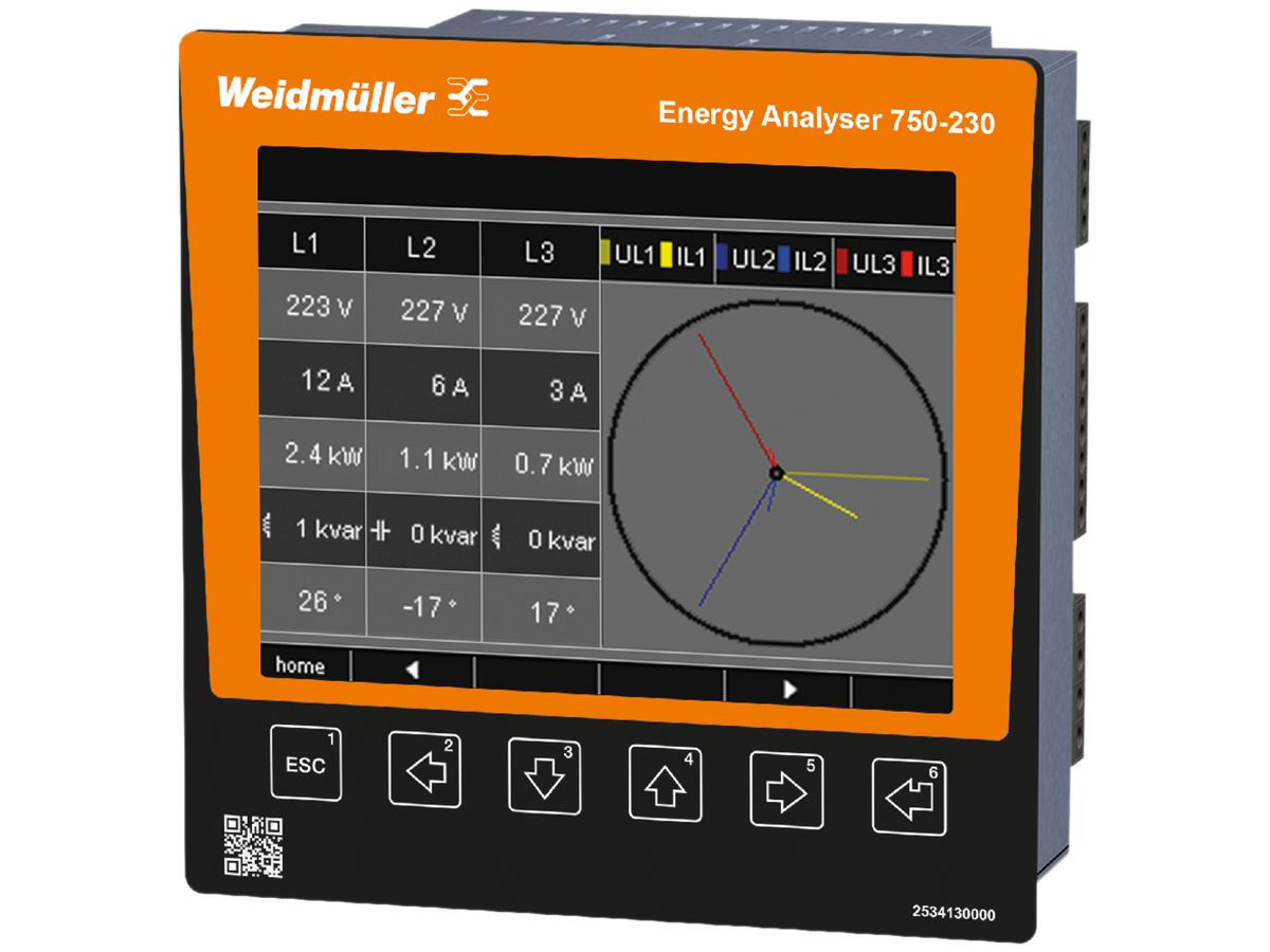Energiemessgerät Weidmüller ENERGY ANALYSER 750-230