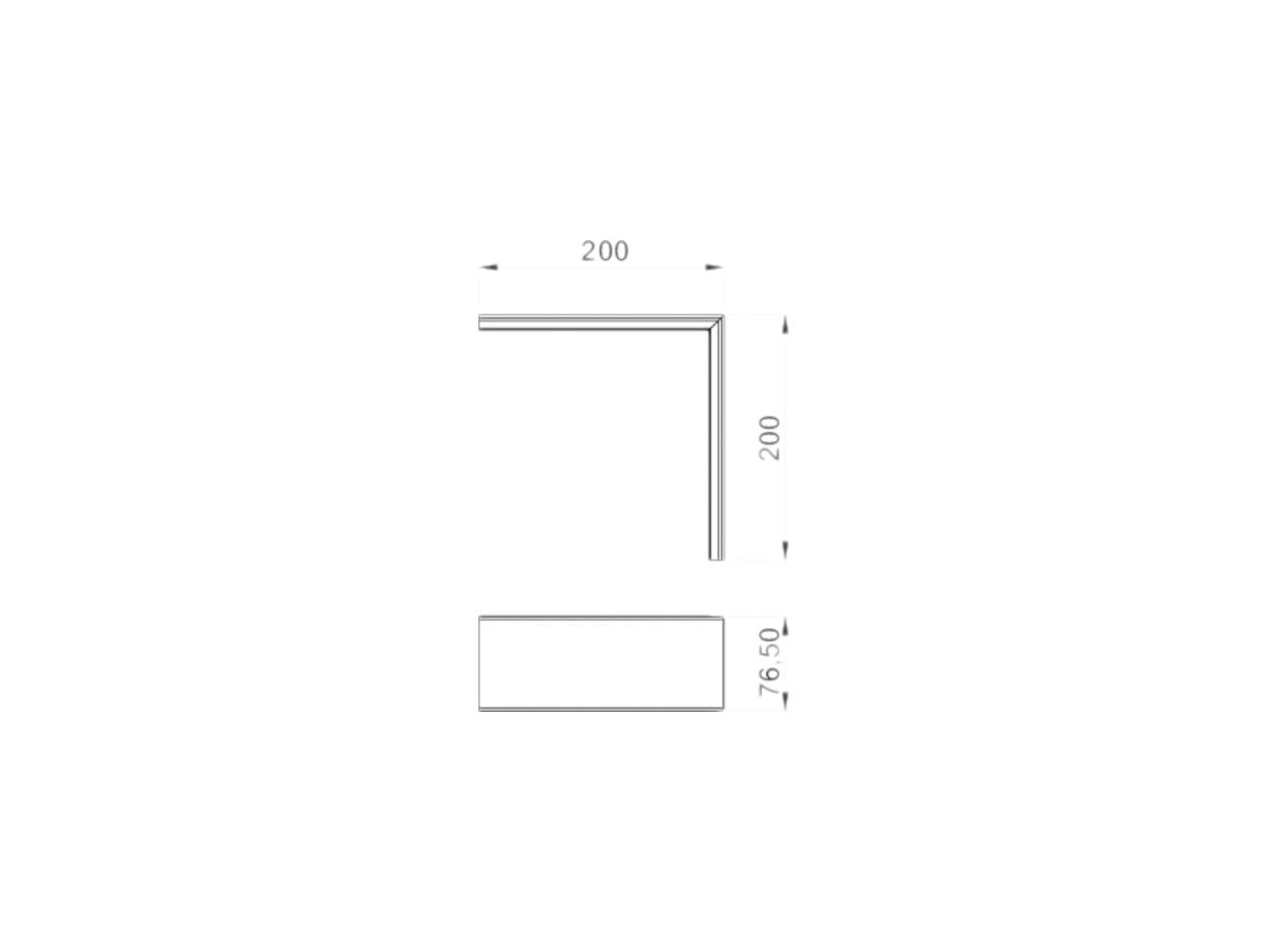Deckel Bettermann zu Ausseneck PVC glatt BR80 reinweiss