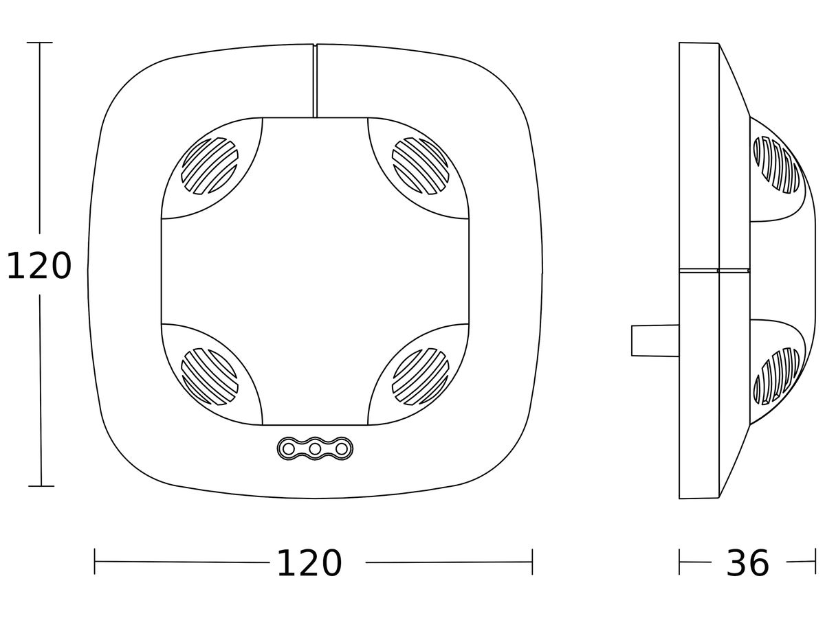 UP-Präsenzmelder Steinel US 360 KNX, eckig weiss