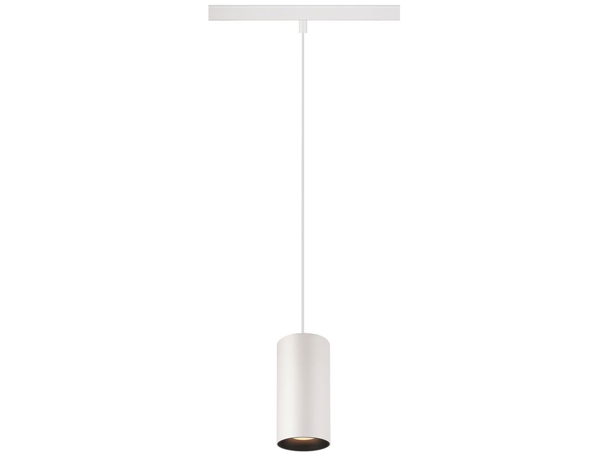 LED-Pendelleuchte SLV NUMINOS S 48V TRACK DALI 16W 970lm 927 Ø60 ws/sz 40°