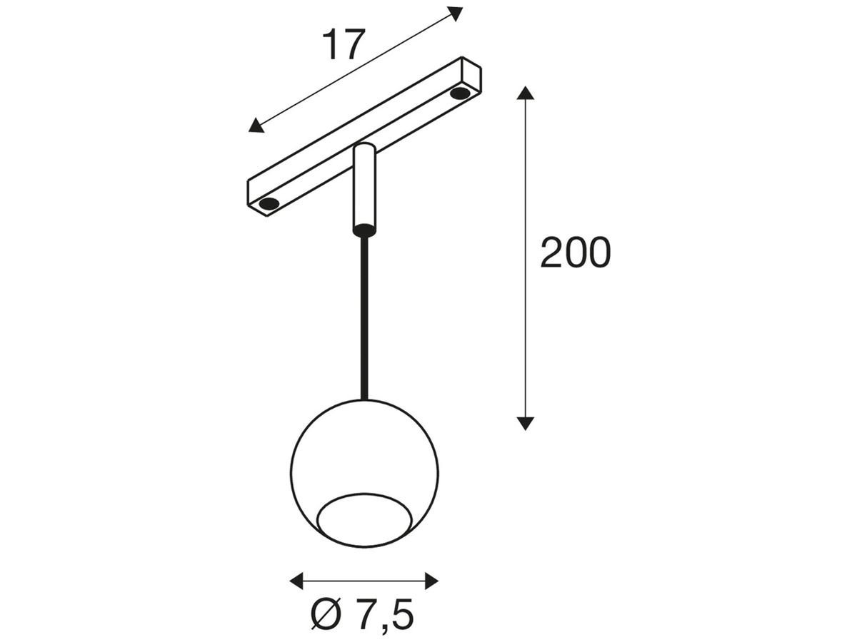 LED-Pendelleuchte SLV LIGHT EYE 2.0 10W 1150lm 2700K DALI Ø75×65mm weiss