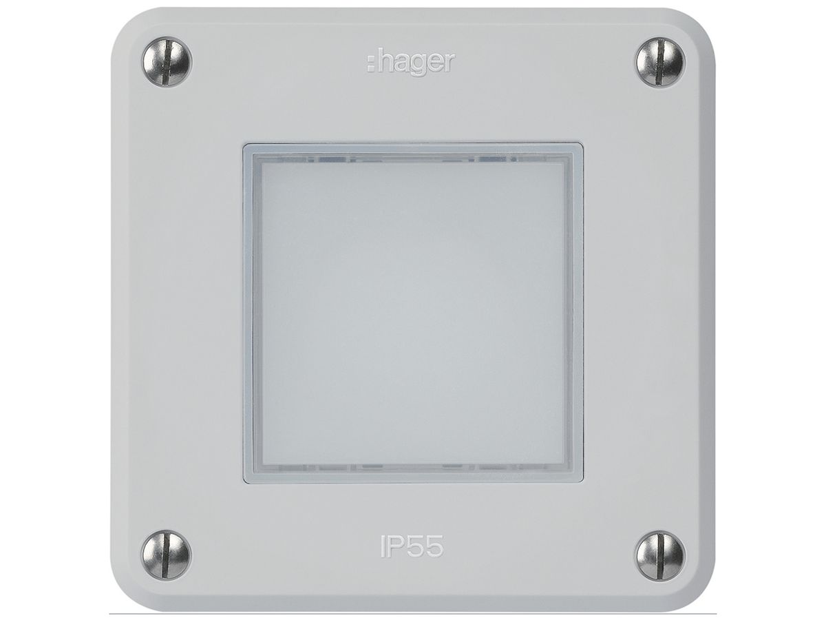 UP-LED-Leuchte robusto A IP55 grau LED rot/grün