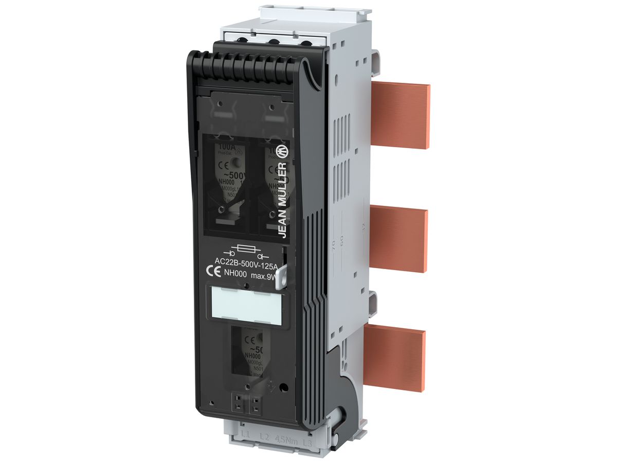 NH-Sicherungslasttrenner KETO NH000 690V 125A 80kA 3P Kabelanschluss oben
