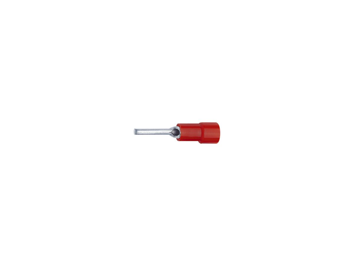 Quetschkabelschuh Stiftform Ferratec isoliert PC 0.5…1mm² rot 100Stk
