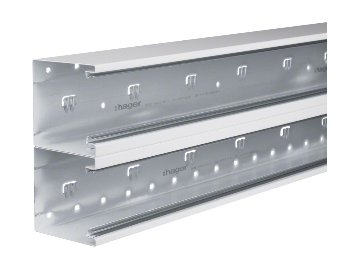 Brüstungskanal tehalit BRS 210×100×2000mm Oberteil 2×80 Stahl vws