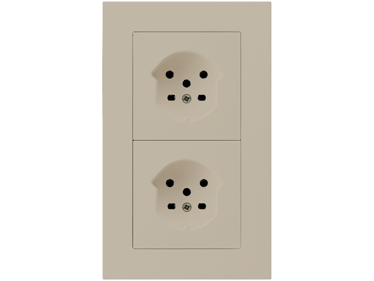 UP-Kombi 2×1 HA kallysto.pro 2×Typ 15 mit Steckklemmen beige