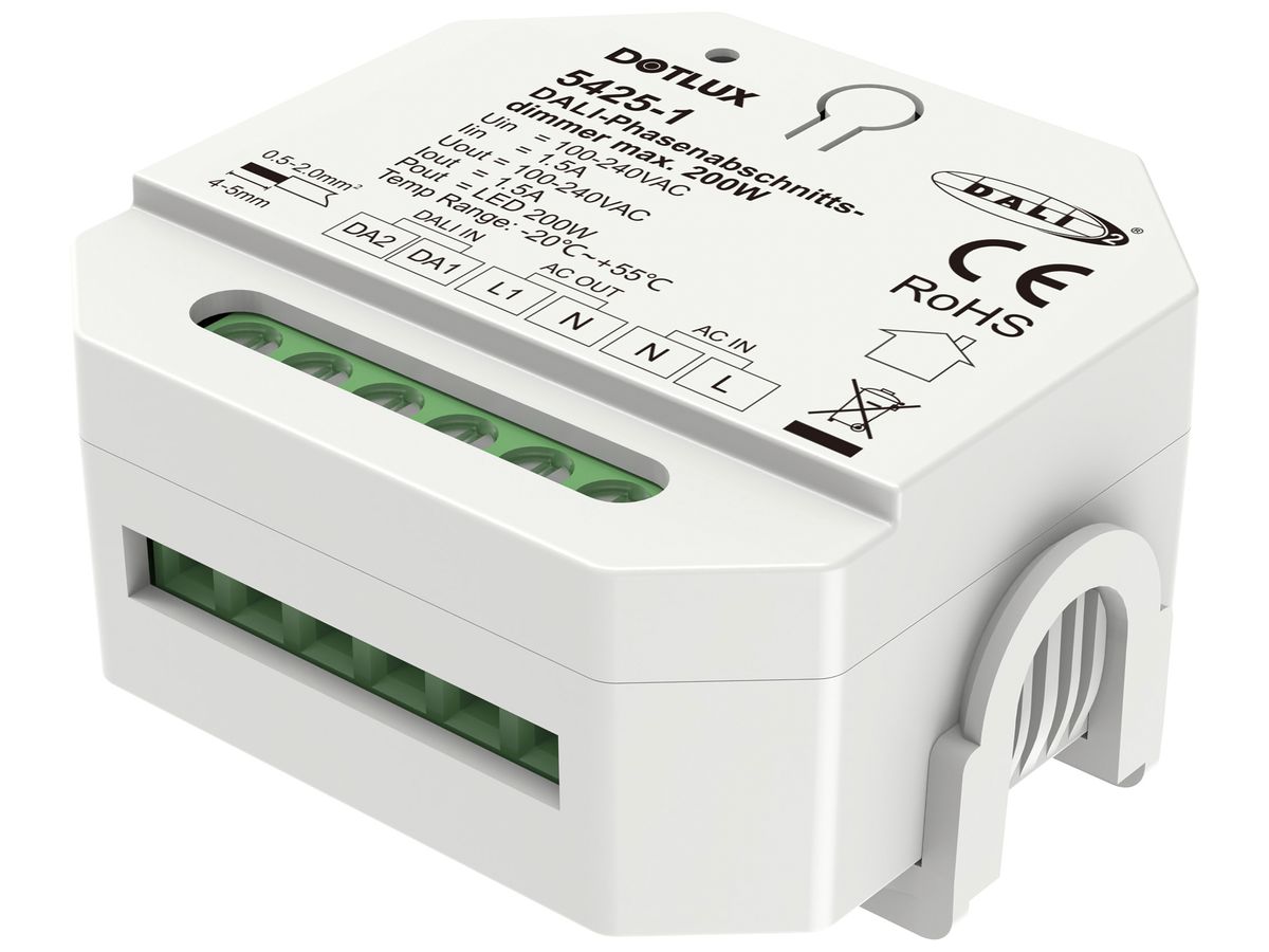 UP-Dimmer DOTLUX 100…240V 1.5A 200W DALI IP20 Kunststoffgehäuse