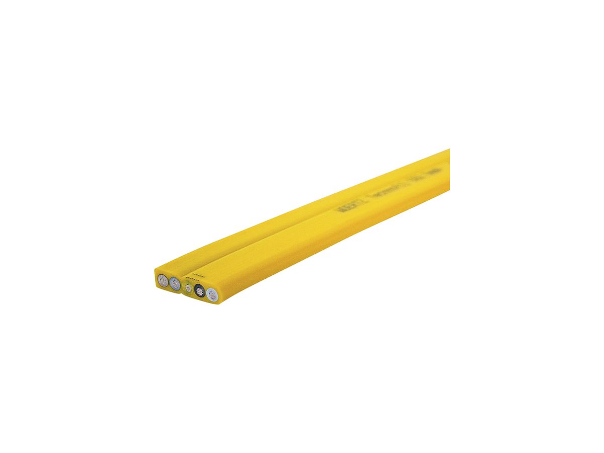 Flachkabel Woertz Technofil 5×2.5mm² PVC gelb Eca