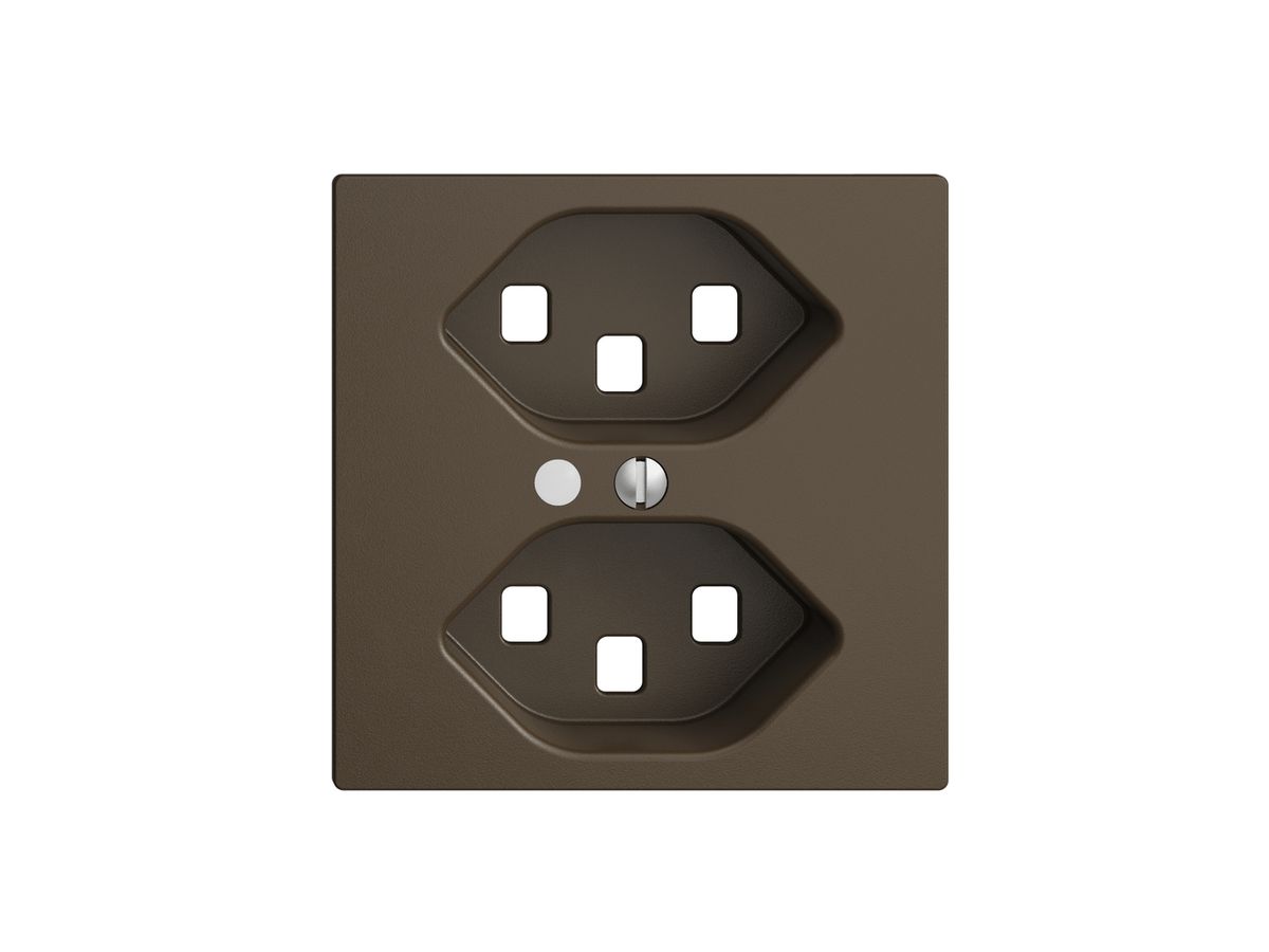 Frontset EDIZIOdue coffee 60×60mm 2×T23 mit Linse