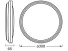 LED-Deckenleuchte LEDVANCE Orbis Helman 24W 1500lm 830 Ø390×65mm Silber