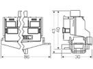 Verbindungsklemme Hensel 2×25mm², 8×4mm²