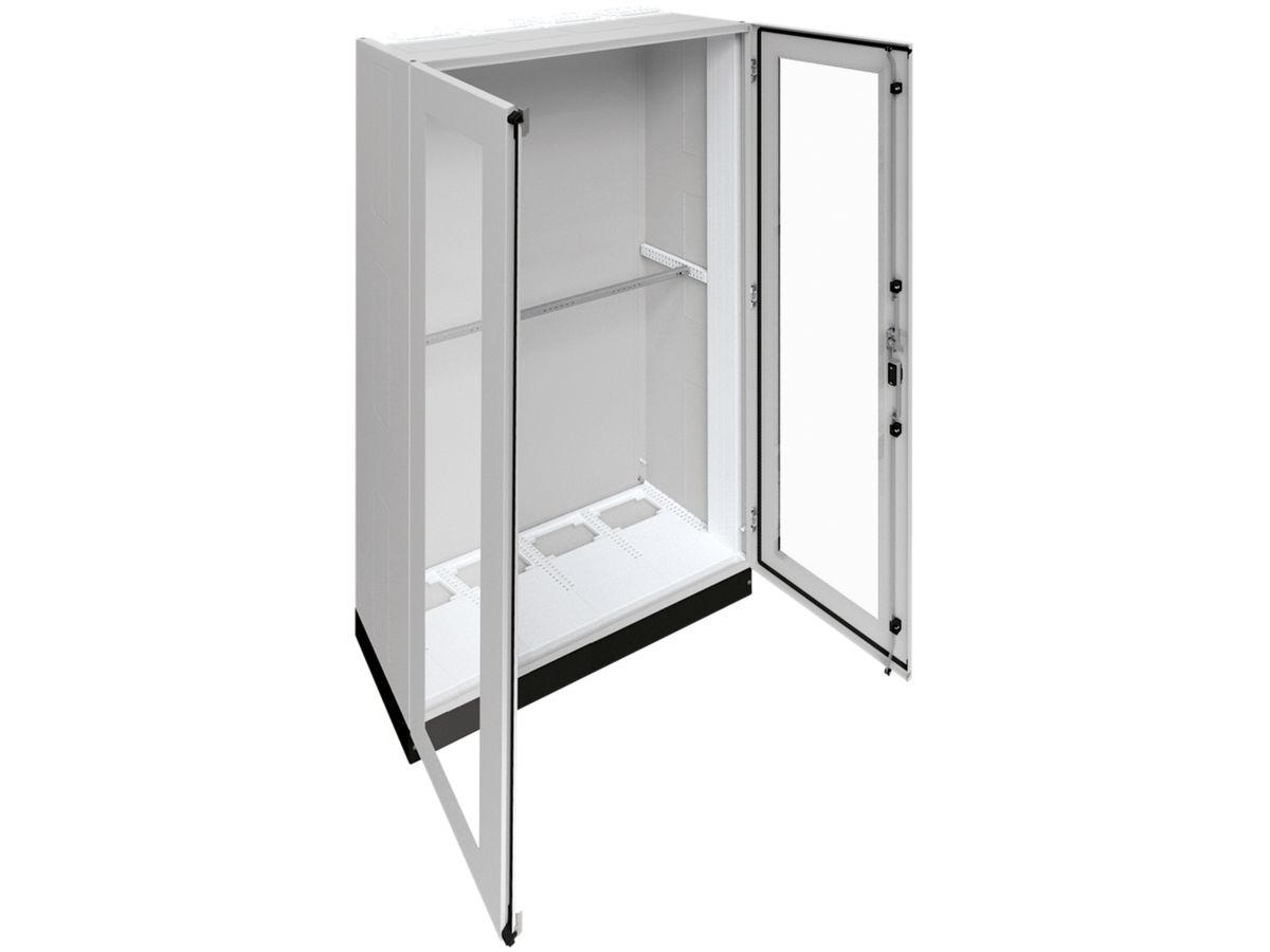 Schrank Hager univers SK I 1850×1050×400mm mit Sockel 100mm+Tür transparent IP55