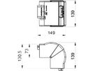 Ausseneck Bettermann GKH70×130mm, variabel, halogenfrei reinweiss