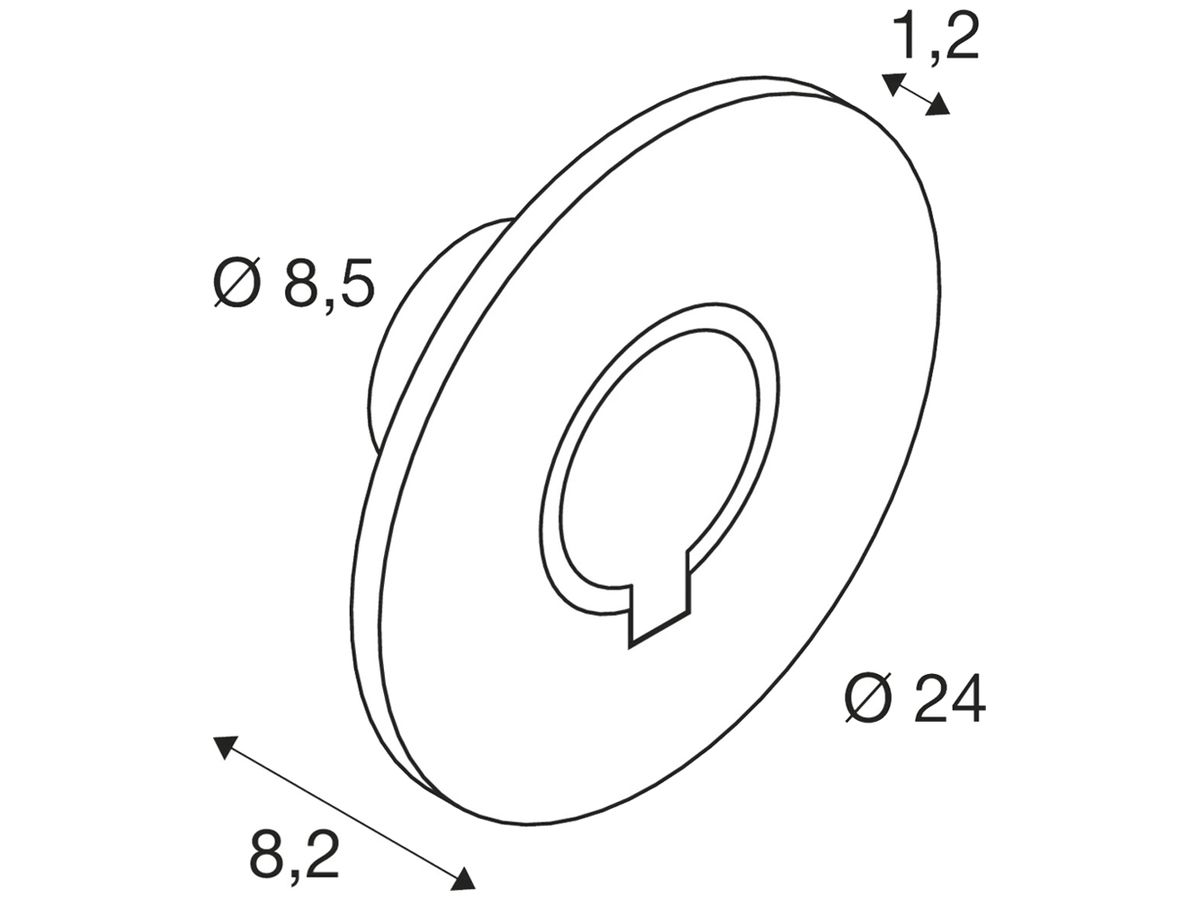 LED-Wandleuchte SLV I-RING 9.2W 670lm 3000K IP65 240mm anthrazit