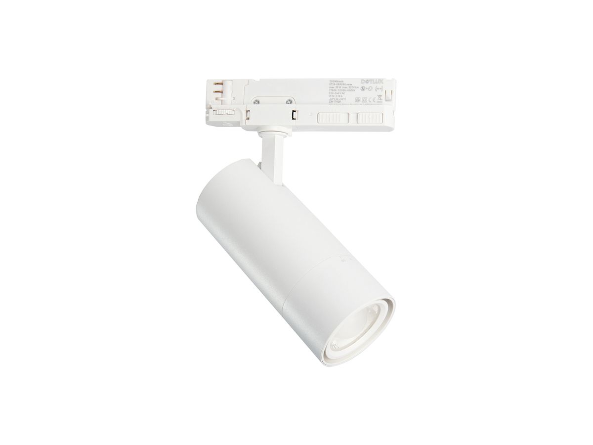 LED-Spot DOTLUX ZOOMtrack 33W 3320lm 927/932/940 24…60° Ad3Ph Ø80 weiss