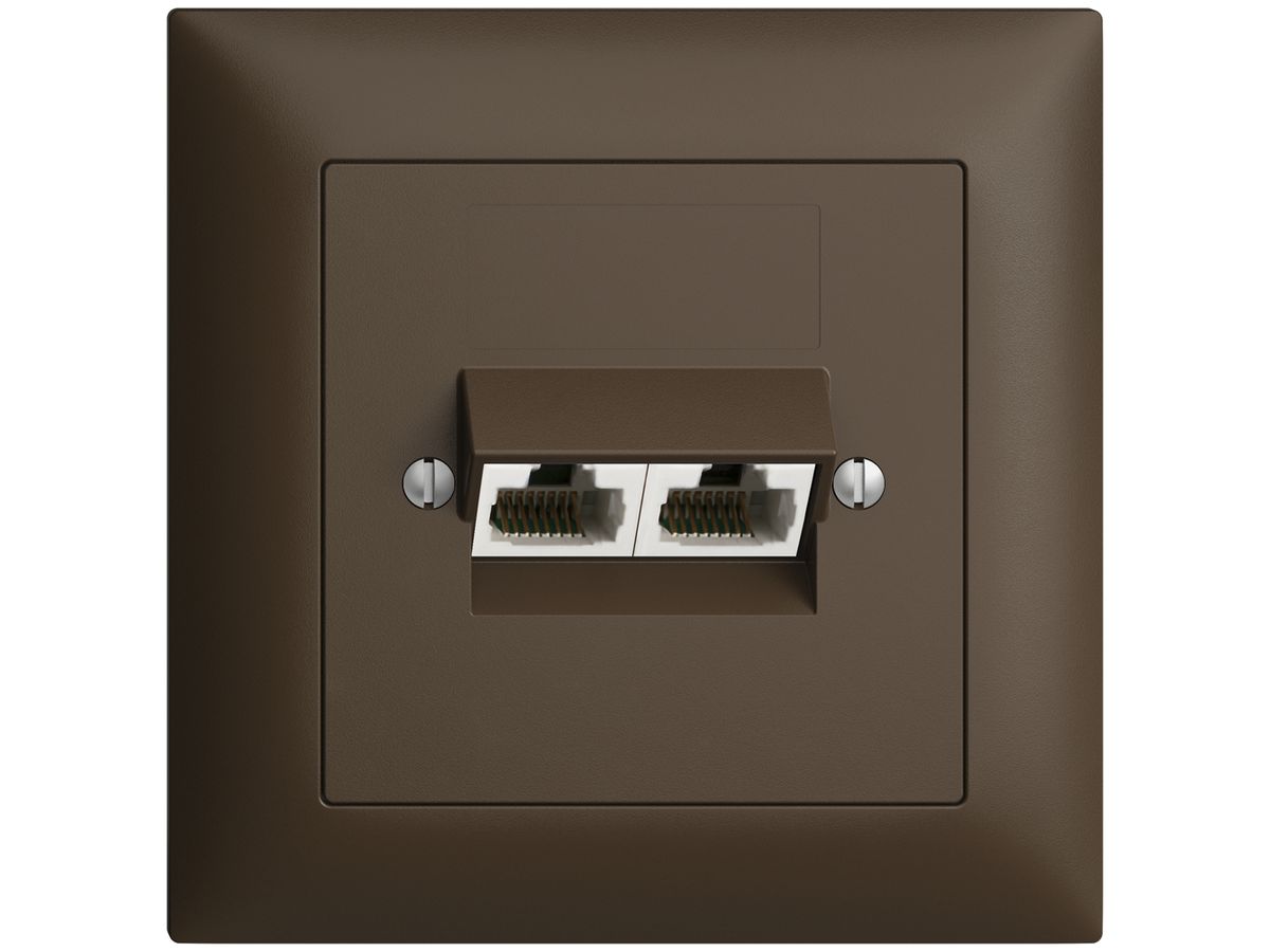 UP-Dose 2×RJ45/u 8P getr. EDIZIOdue coffee ITplus