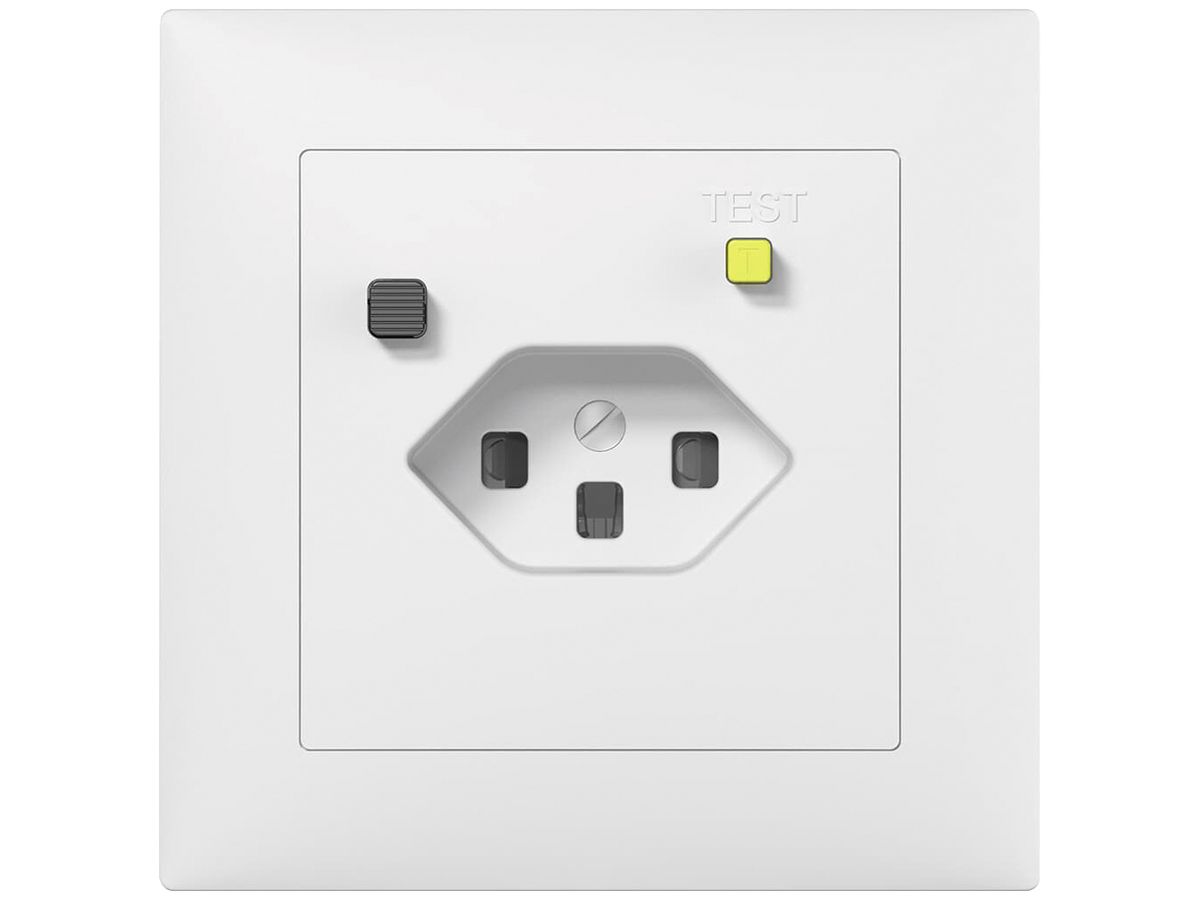 UP-FI-Steckdose SIDUS B T23 30mA, shutter, weiss