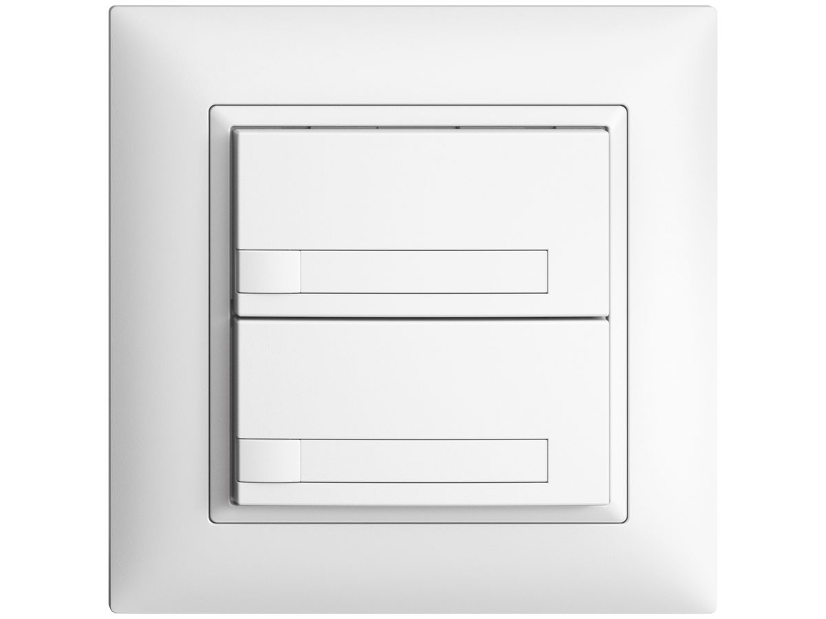 UP-Taster KNX 2-fach EDIZIOdue weiss RGB ohne LED mit Papiereinlage