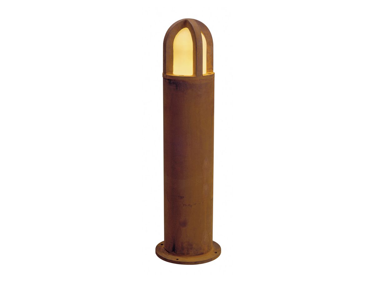 Standleuchte SLV RUSTY CONE 70, E27 11W IP54 Eisen gerostet