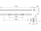 LED-Lichtleiste Philips BN126C PSU 75W 9400lm 3000K 1.8m weiss