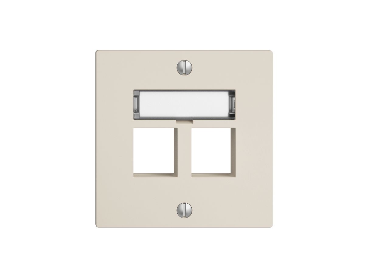 Montageset EDIZIOdue F, Geradeauslass, für 2×Keystone, crema