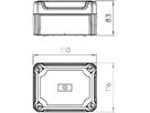 Kabelabzweigkasten Bettermann geschl. 150×116×83mm mit Deckel transparent