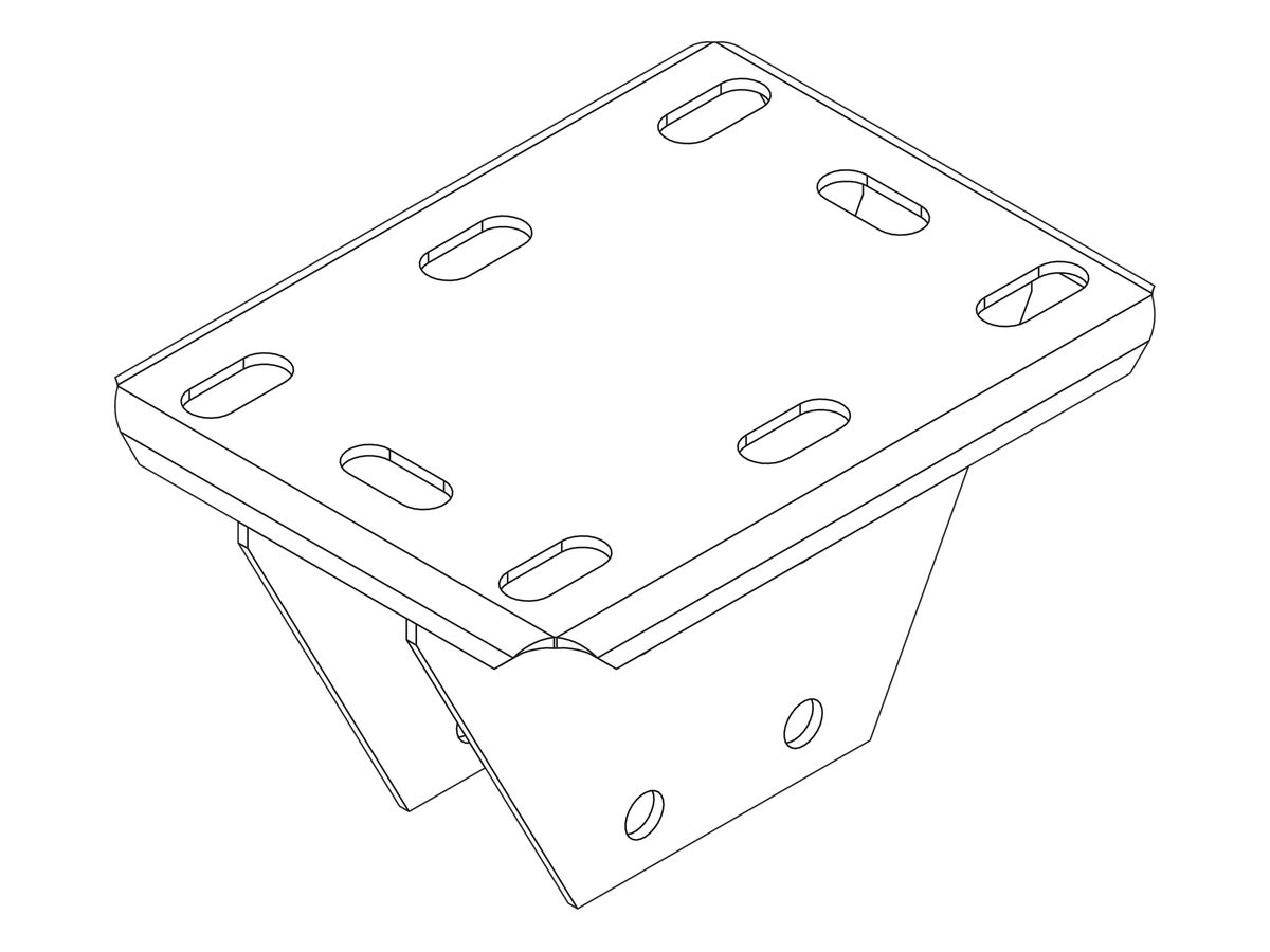 Kopfstück Lanz 200×150mm verzinkt