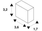 Endkappe SLV für AP-Stromschiene EUTRAC 3-phasig, weiss