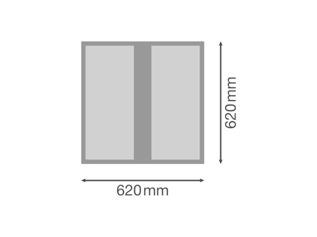 LED-Panelleuchte LEDVANCE PROTECT 625 36W 5040lm 830 IP54 DALI weiss